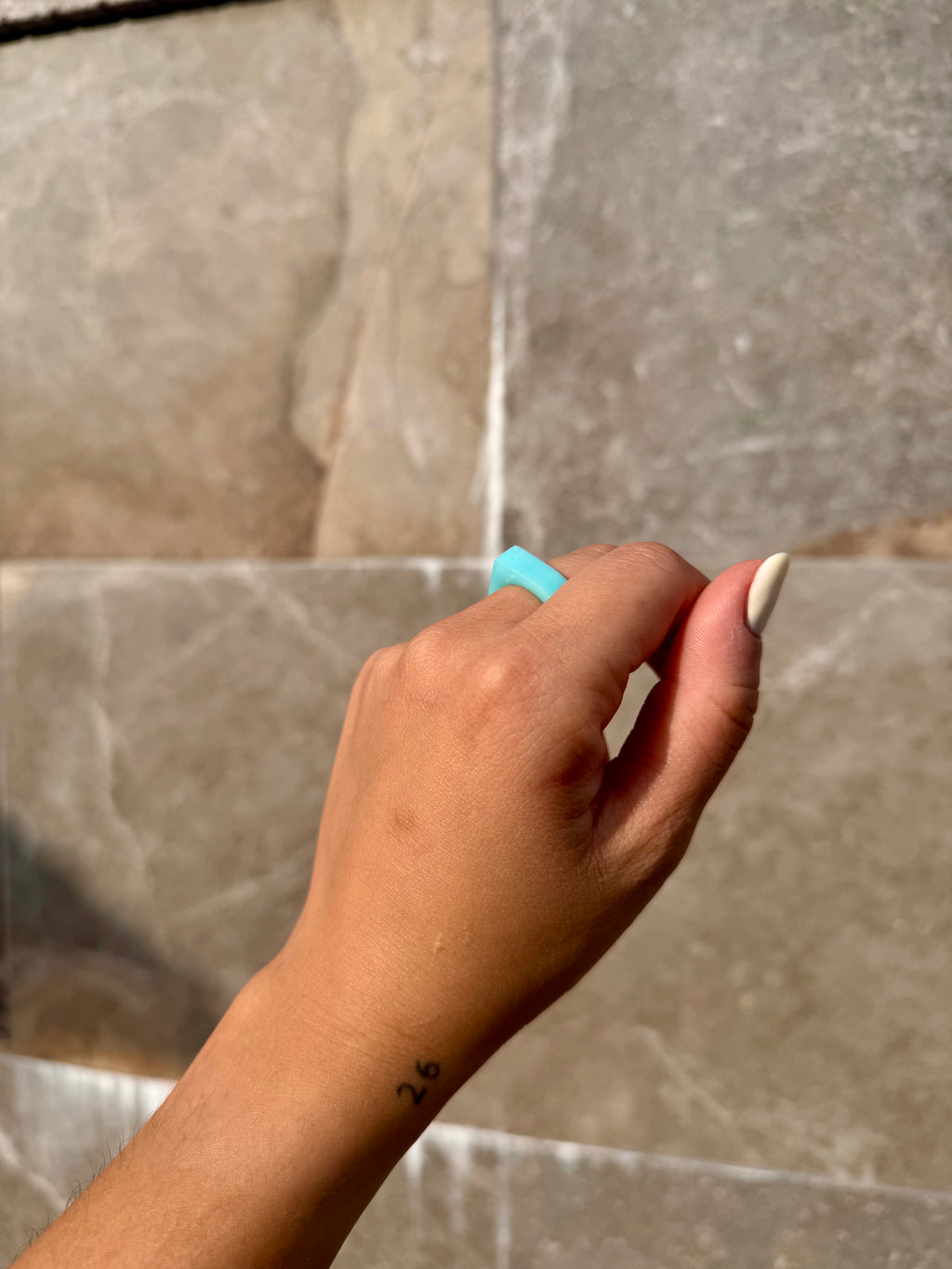 ANILLO FLECHA BABY BLUE